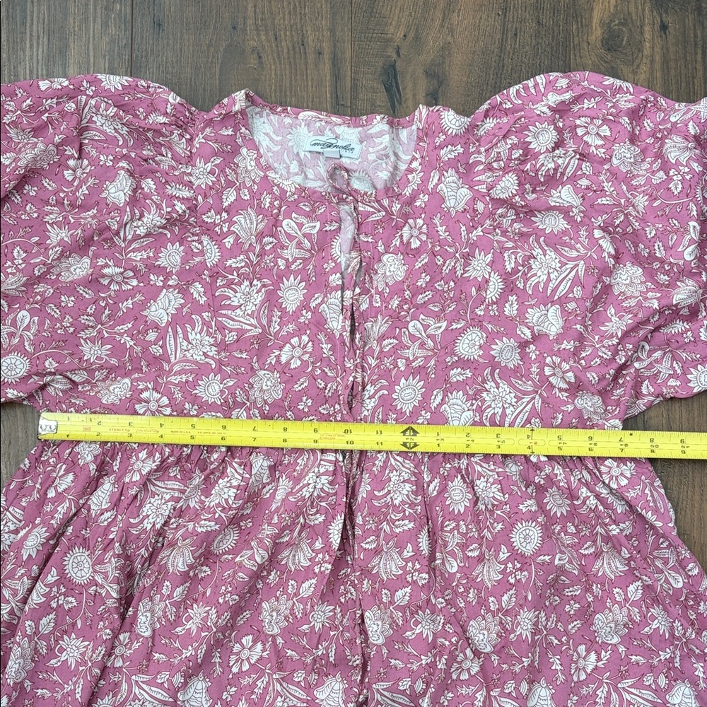 NWOT Elegant Floral Long Sleeve Dress in Pink - Picture 7 of 12